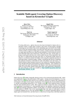 Scalable Multi-agent Covering Option Discovery based on Kronecker Graphs