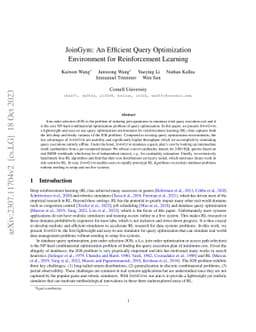 JoinGym: An Efficient Query Optimization Environment for Reinforcement
  Learning