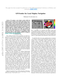 GP-Frontier for Local Mapless Navigation