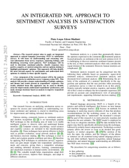 An Integrated NPL Approach to Sentiment Analysis in Satisfaction Surveys