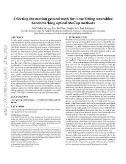 Selecting the motion ground truth for loose-fitting wearables:
  benchmarking optical MoCap methods