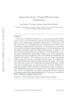 Sparse then Prune: Toward Efficient Vision Transformers