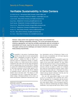 Verifiable Sustainability in Data Centers