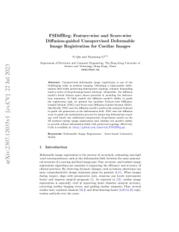 FSDiffReg: Feature-wise and Score-wise Diffusion-guided Unsupervised
  Deformable Image Registration for Cardiac Images