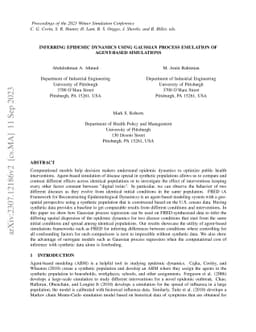 Inferring epidemic dynamics using Gaussian process emulation of
  agent-based simulations