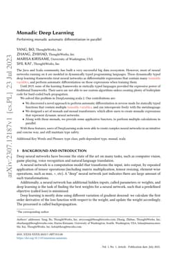 Monadic Deep Learning