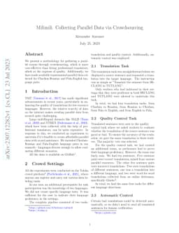 Milimili. Collecting Parallel Data via Crowdsourcing