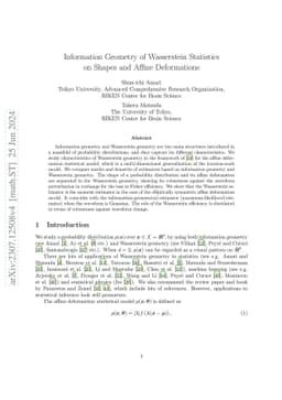 Information Geometry of Wasserstein Statistics on Shapes and Affine
  Deformations