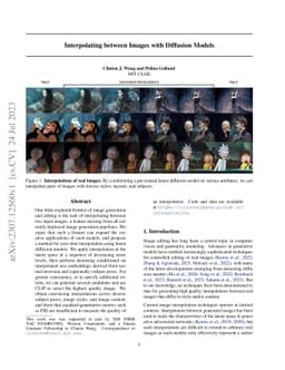 Interpolating between Images with Diffusion Models
