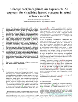 Concept backpropagation: An Explainable AI approach for visualising
  learned concepts in neural network models