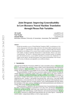 Joint Dropout: Improving Generalizability in Low-Resource Neural Machine
  Translation through Phrase Pair Variables