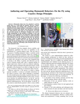 Authoring and Operating Humanoid Behaviors On the Fly using Coactive
  Design Principles