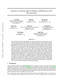 General-Purpose Multi-Modal OOD Detection Framework