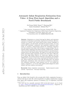 Automatic Infant Respiration Estimation from Video: A Deep Flow-based
  Algorithm and a Novel Public Benchmark