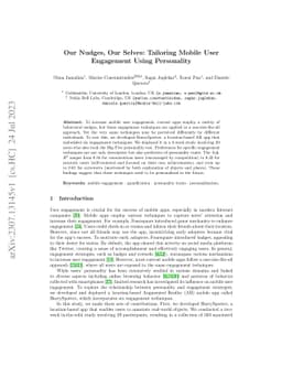 Our Nudges, Our Selves: Tailoring Mobile User Engagement Using
  Personality