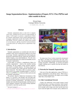 Image Segmentation Keras : Implementation of Segnet, FCN, UNet, PSPNet
  and other models in Keras