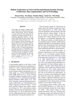 Holistic Exploration on Universal Decompositional Semantic Parsing:
  Architecture, Data Augmentation, and LLM Paradigm