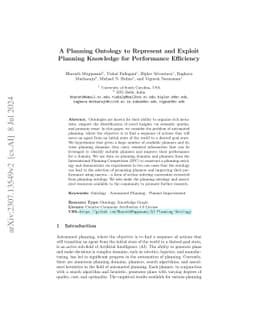 A Planning Ontology to Represent and Exploit Planning Knowledge for
  Performance Efficiency