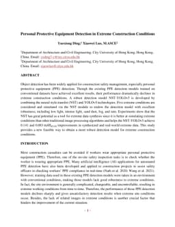 Personal Protective Equipment Detection in Extreme Construction
  Conditions