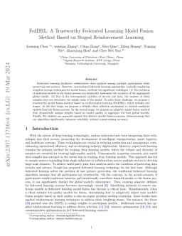 FedDRL: A Trustworthy Federated Learning Model Fusion Method Based on
  Staged Reinforcement Learning