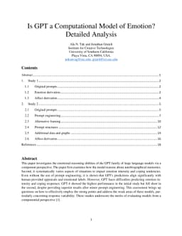 Is GPT a Computational Model of Emotion? Detailed Analysis