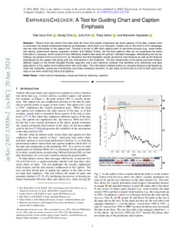 EmphasisChecker: A Tool for Guiding Chart and Caption Emphasis