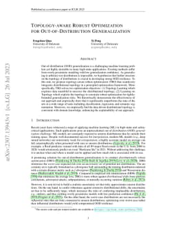 Topology-aware Robust Optimization for Out-of-distribution
  Generalization