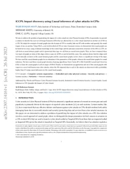 ICCPS: Impact discovery using causal inference for cyber attacks in CPSs