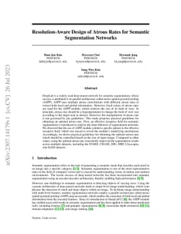 Resolution-Aware Design of Atrous Rates for Semantic Segmentation
  Networks