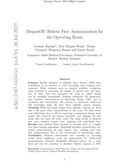 DisguisOR: Holistic Face Anonymization for the Operating Room