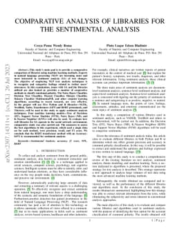 Comparative Analysis of Libraries for the Sentimental Analysis