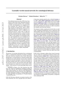 Learnable wavelet neural networks for cosmological inference