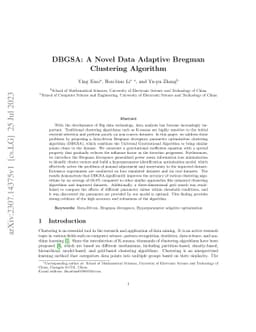 DBGSA: A Novel Data Adaptive Bregman Clustering Algorithm