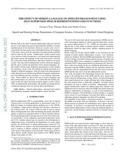 The Effect of Spoken Language on Speech Enhancement using
  Self-Supervised Speech Representation Loss Functions