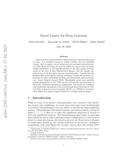 Speed Limits for Deep Learning