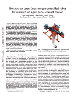 Borinot: an open thrust-torque-controlled robot for research on agile
  aerial-contact motion