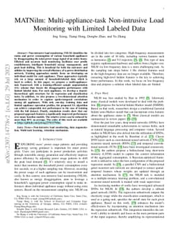 MATNilm: Multi-appliance-task Non-intrusive Load Monitoring with Limited
  Labeled Data
