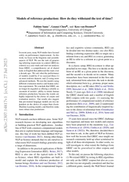 Models of reference production: How do they withstand the test of time?