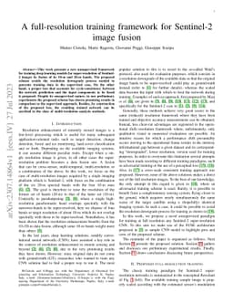 A full-resolution training framework for Sentinel-2 image fusion
