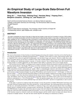 An Empirical Study of Large-Scale Data-Driven Full Waveform Inversion