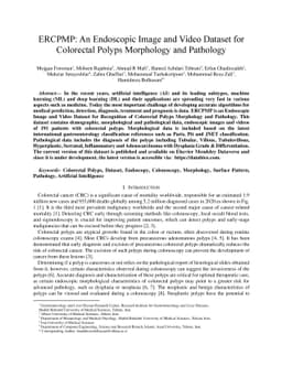 ERCPMP: An Endoscopic Image and Video Dataset for Colorectal Polyps
  Morphology and Pathology