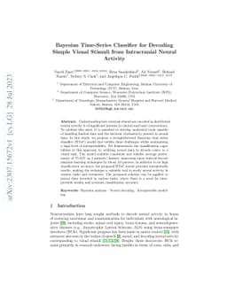 Bayesian Time-Series Classifier for Decoding Simple Visual Stimuli from
  Intracranial Neural Activity
