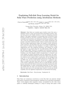 Explaining Full-disk Deep Learning Model for Solar Flare Prediction
  using Attribution Methods