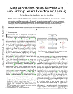 Deep Convolutional Neural Networks with Zero-Padding: Feature Extraction
  and Learning