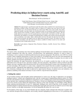 Predicting delays in Indian lower courts using AutoML and Decision
  Forests
