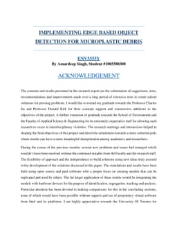 Implementing Edge Based Object Detection For Microplastic Debris