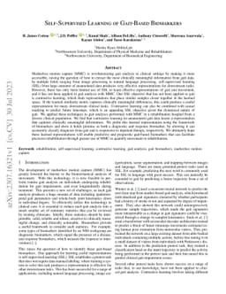 Self-Supervised Learning of Gait-Based Biomarkers