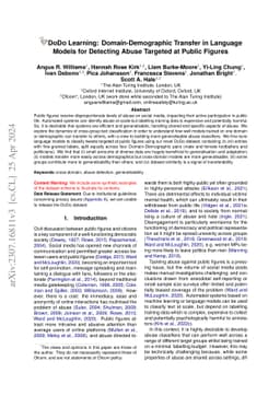 DoDo Learning: DOmain-DemOgraphic Transfer in Language Models for
  Detecting Abuse Targeted at Public Figures