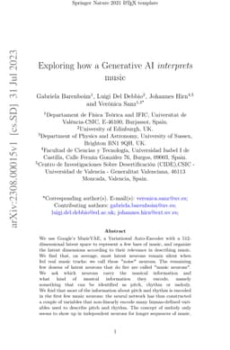 Exploring how a Generative AI interprets music