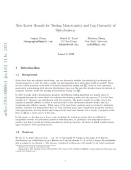 New Lower Bounds for Testing Monotonicity and Log Concavity of
  Distributions